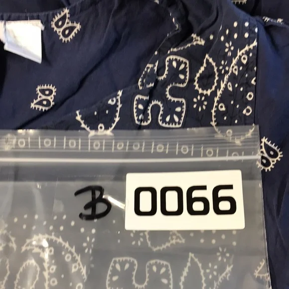 Vintage Styled by Saybury Navy Blue Paisley Mumu Dress Cotton Size Medium - Picture 11 of 11